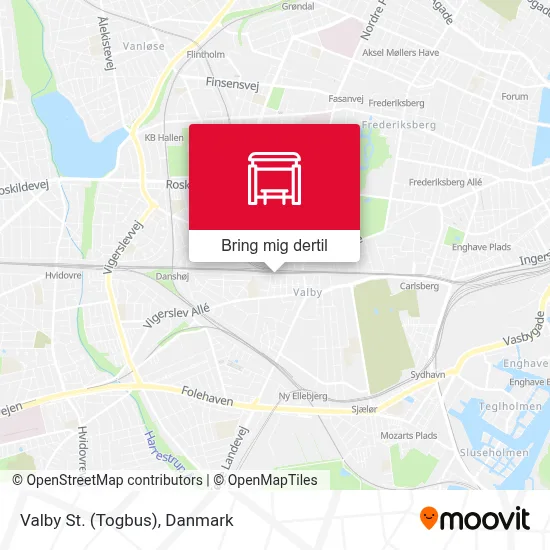 Valby St. (Togbus) kort