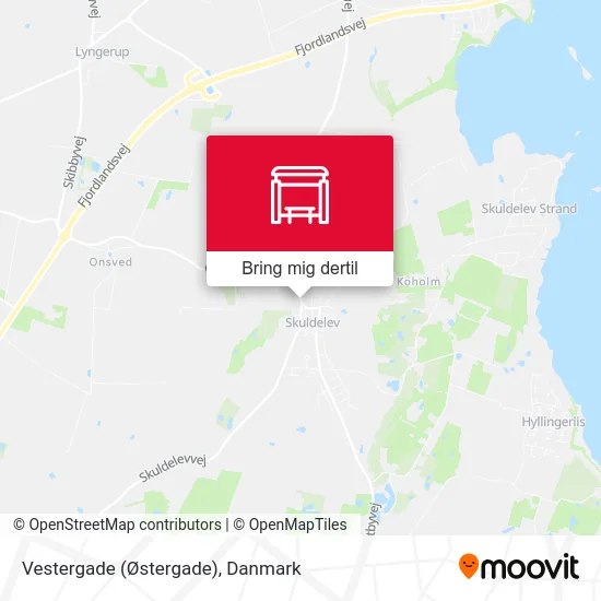 Vestergade (Østergade) kort