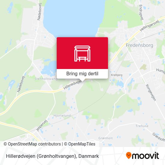 Hillerødvejen (Grønholtvangen) kort