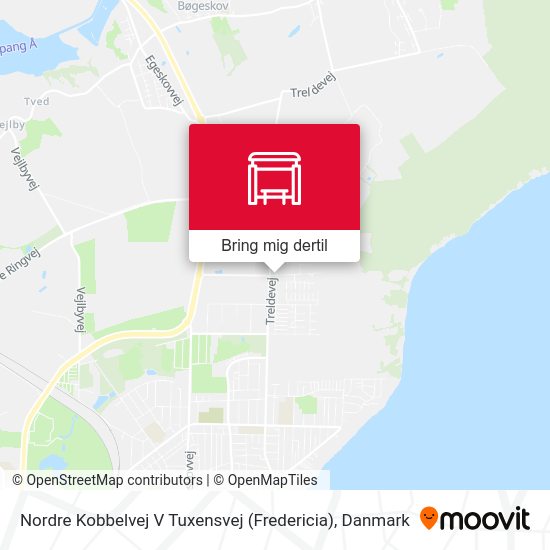 Nordre Kobbelvej V Tuxensvej (Fredericia) kort