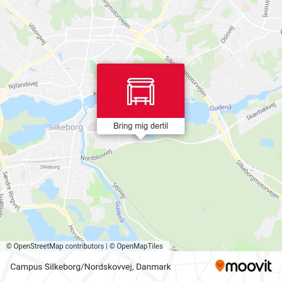 Campus Silkeborg/Nordskovvej kort