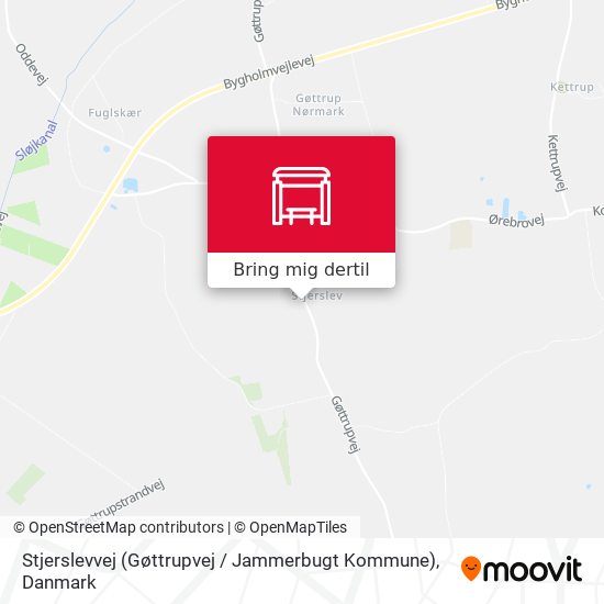 Stjerslevvej (Gøttrupvej / Jammerbugt Kommune) kort