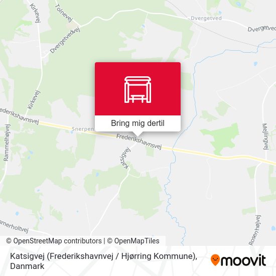 Katsigvej (Frederikshavnvej / Hjørring Kommune) kort