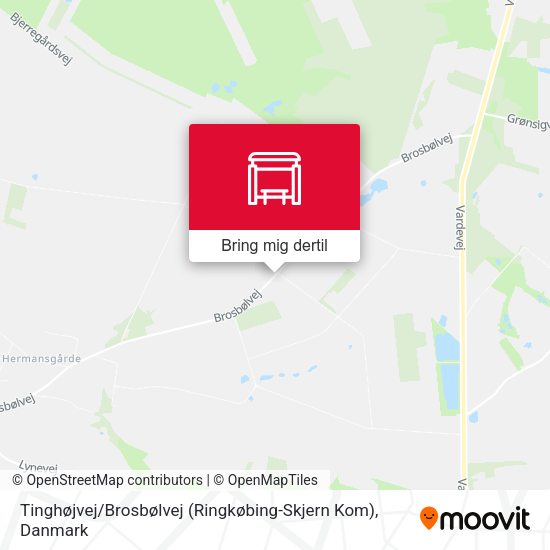 Tinghøjvej / Brosbølvej (Ringkøbing-Skjern Kom) kort