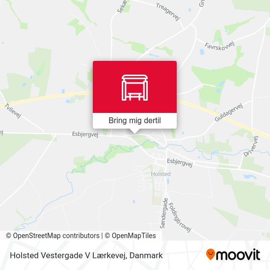 Holsted Vestergade V Lærkevej kort