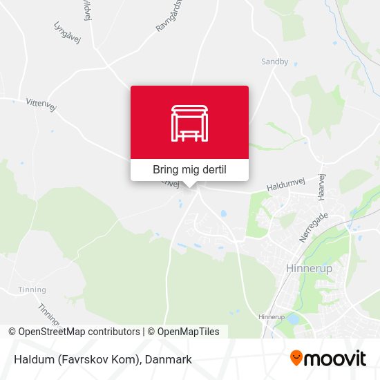 Haldum (Favrskov Kom) kort