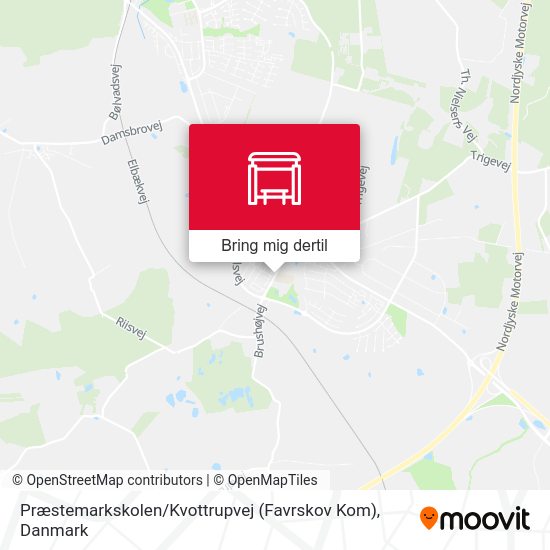 Præstemarkskolen / Kvottrupvej (Favrskov Kom) kort