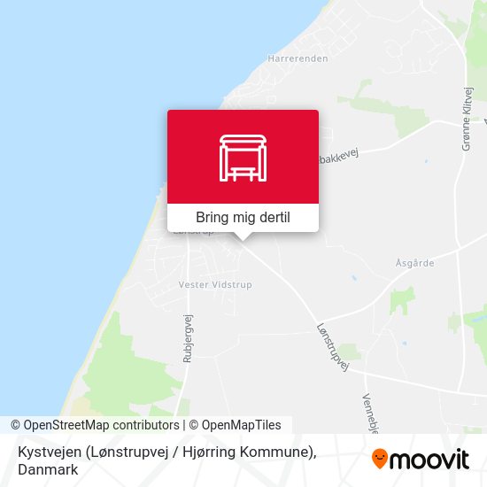 Kystvejen (Lønstrupvej / Hjørring Kommune) kort