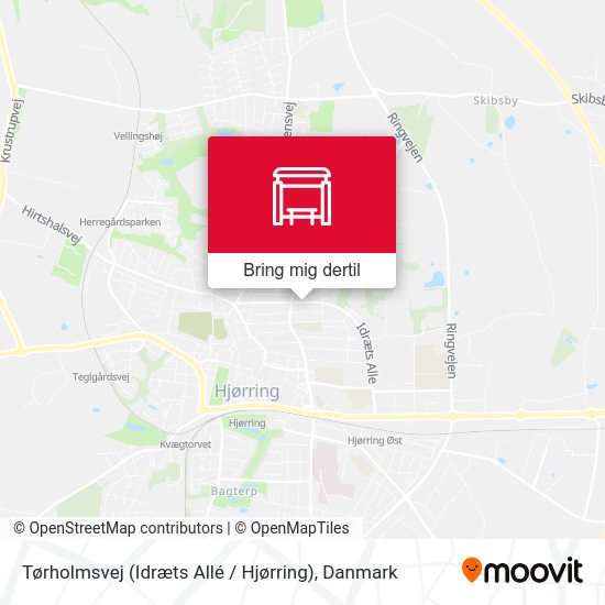 Tørholmsvej (Idræts Allé / Hjørring) kort