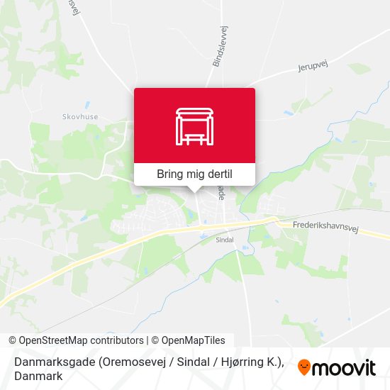 Danmarksgade (Oremosevej / Sindal / Hjørring K.) kort