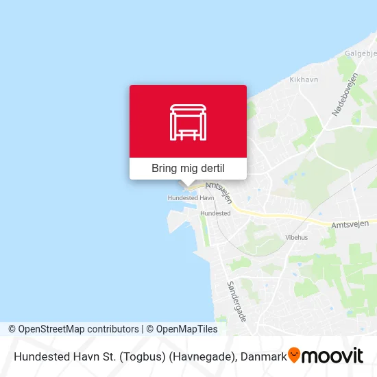 Hundested Havn St. (Togbus) (Havnegade) kort