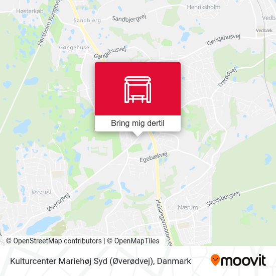 Kulturcenter Mariehøj Syd (Øverødvej) kort
