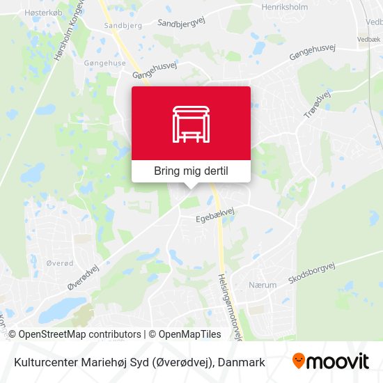 Kulturcenter Mariehøj Syd (Øverødvej) kort