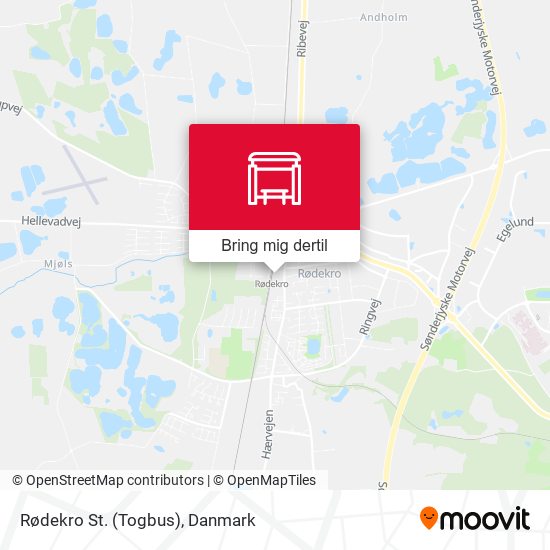Rødekro St. (Togbus) kort