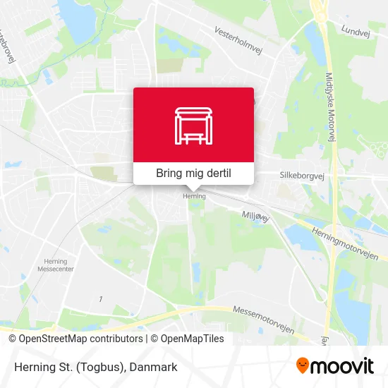 Herning St. (Togbus) kort