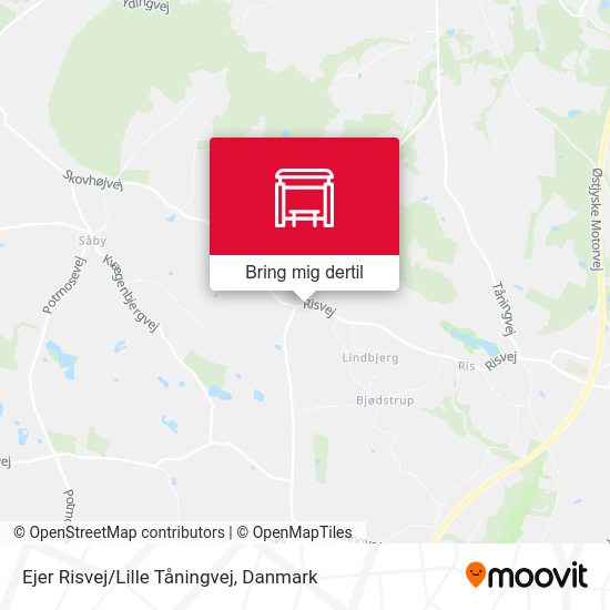 Ejer Risvej/Lille Tåningvej kort