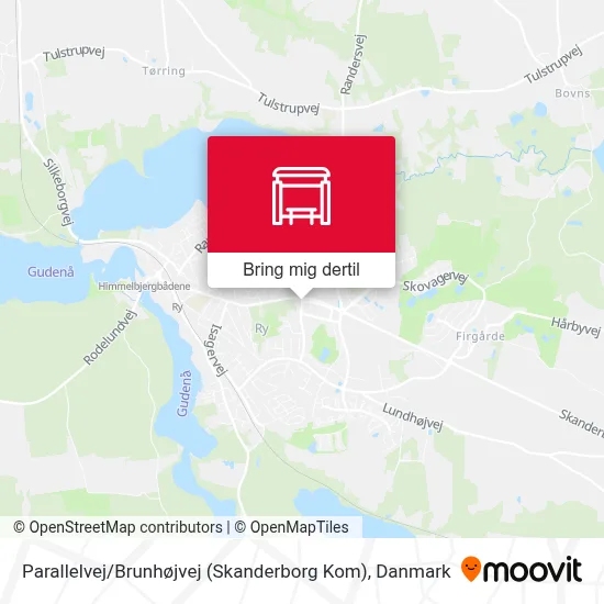 Parallelvej / Brunhøjvej (Skanderborg Kom) kort