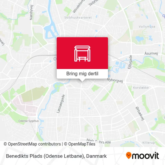 Benedikts Plads (Odense Letbane) kort