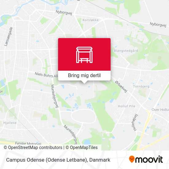 Campus Odense (Odense Letbane) kort