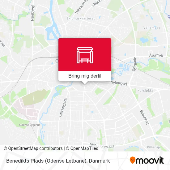 Benedikts Plads (Odense Letbane) kort