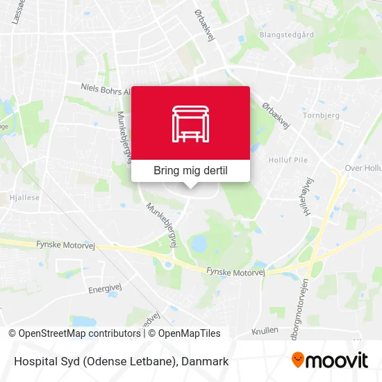 Hospital Syd (Odense Letbane) kort