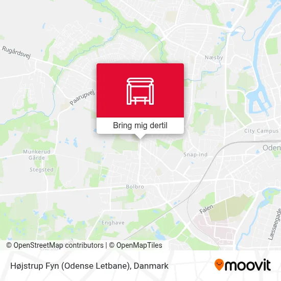 Højstrup Fyn (Odense Letbane) kort