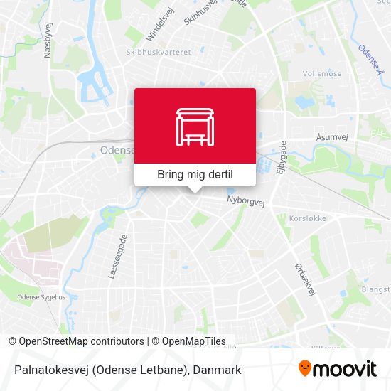 Palnatokesvej (Odense Letbane) kort