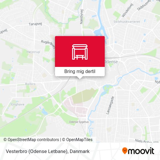 Vesterbro (Odense Letbane) kort