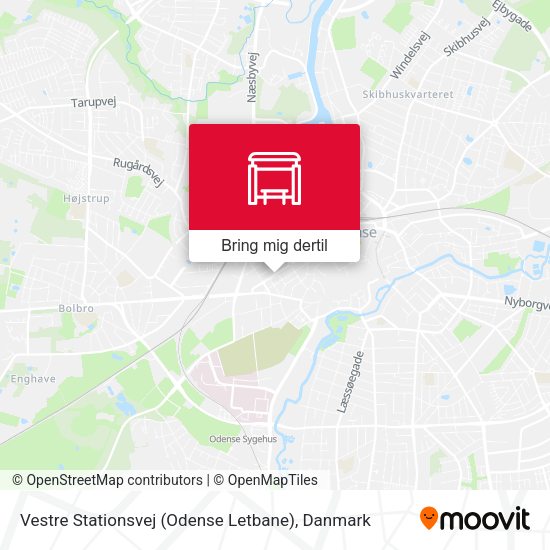 Vestre Stationsvej (Odense Letbane) kort