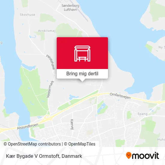 Kær Bygade V Ormstoft kort
