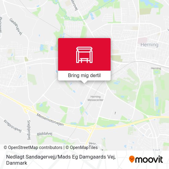 Nedlagt Sandagervejj / Mads Eg Damgaards Vej kort