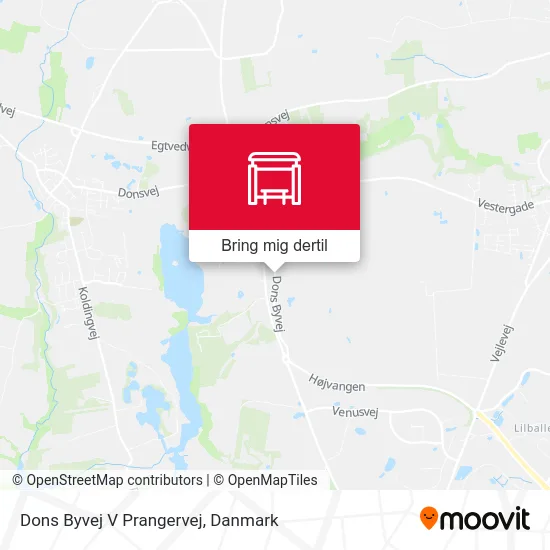 Dons Byvej V Prangervej kort