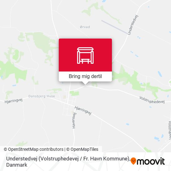 Understedvej (Volstruphedevej / Fr. Havn Kommune) kort