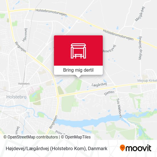 Højdevej / Lægårdvej (Holstebro Kom) kort