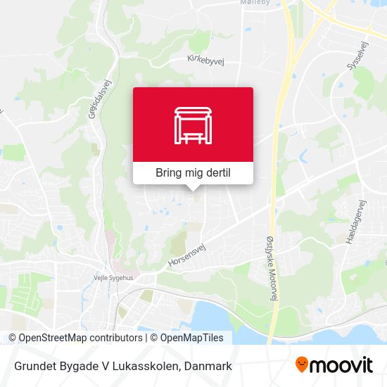Grundet Bygade V Lukasskolen kort