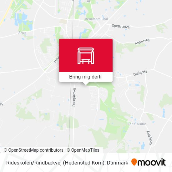 Rideskolen / Rindbækvej (Hedensted Kom) kort