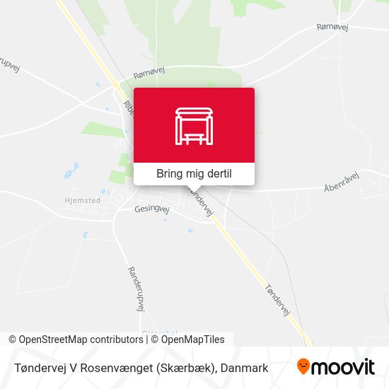 Tøndervej V Rosenvænget (Skærbæk) kort