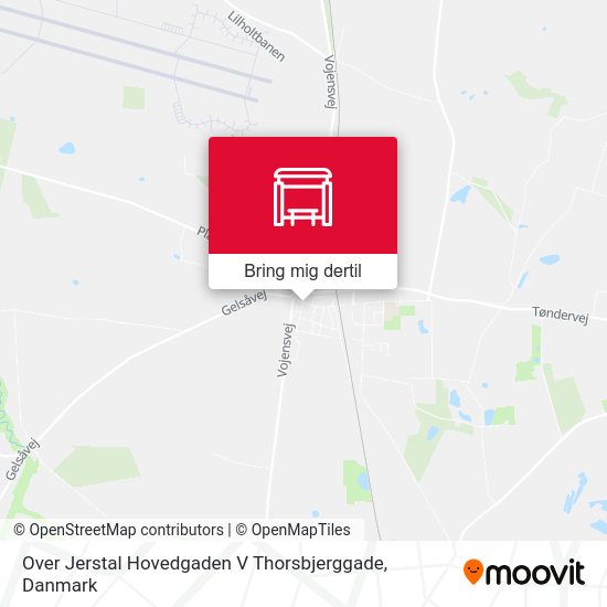 Over Jerstal Hovedgaden V Thorsbjerggade kort