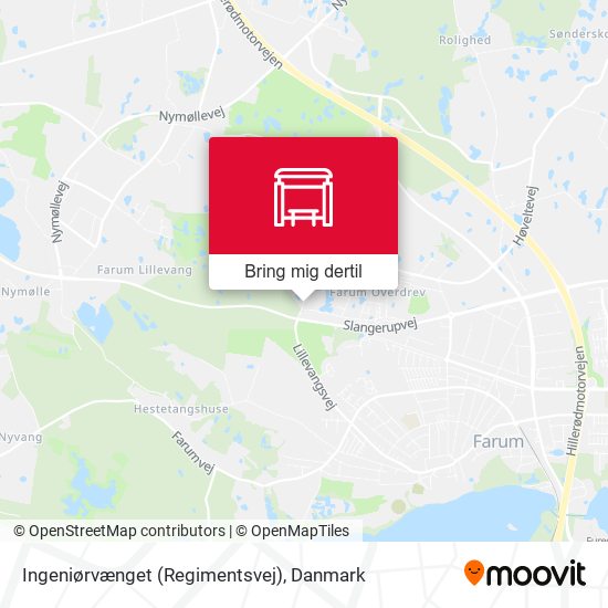 Ingeniørvænget (Regimentsvej) kort