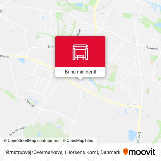 Ørnstrupvej / Overmarksvej (Horsens Kom) kort