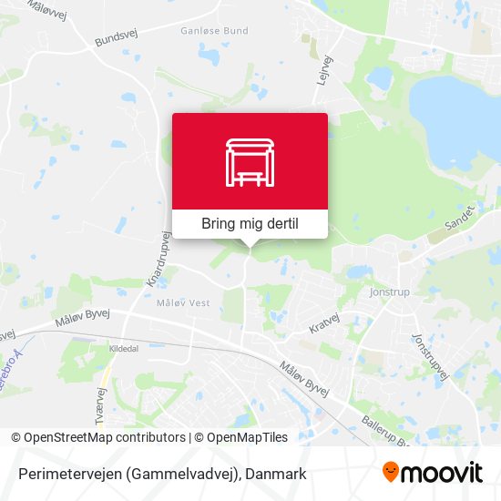 Perimetervejen (Gammelvadvej) kort