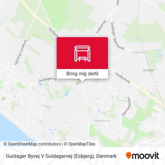 Guldager Byvej V Guldagervej (Esbjerg) kort