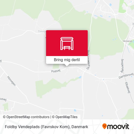 Foldby Vendeplads (Favrskov Kom) kort