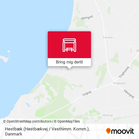 Hestbæk (Hestbækvej / Vesthimm. Komm.) kort
