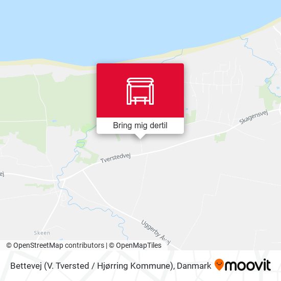 Bettevej (V. Tversted / Hjørring Kommune) kort