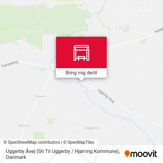 Uggerby Åvej (Sti Til Uggerby / Hjørring Kommune) kort