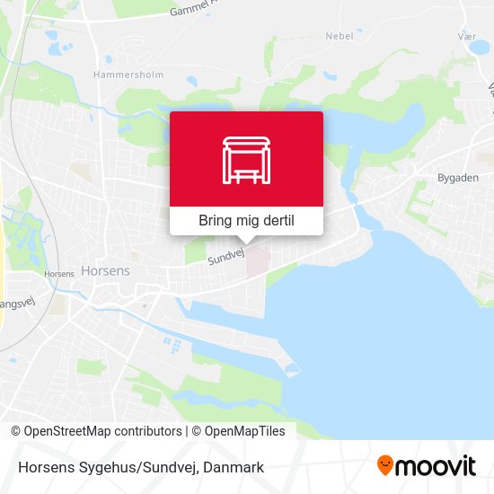 Horsens Sygehus/Sundvej kort