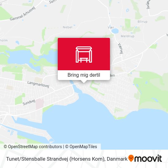 Tunet / Stensballe Strandvej (Horsens Kom) kort