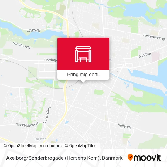 Axelborg / Sønderbrogade (Horsens Kom) kort