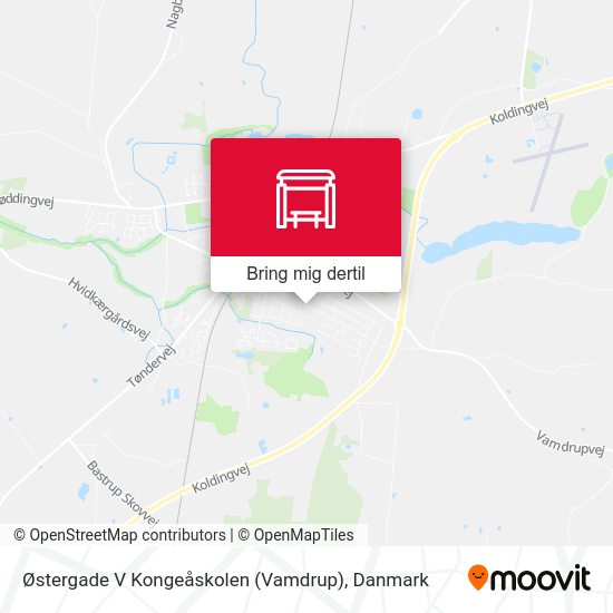 Østergade V Kongeåskolen (Vamdrup) kort